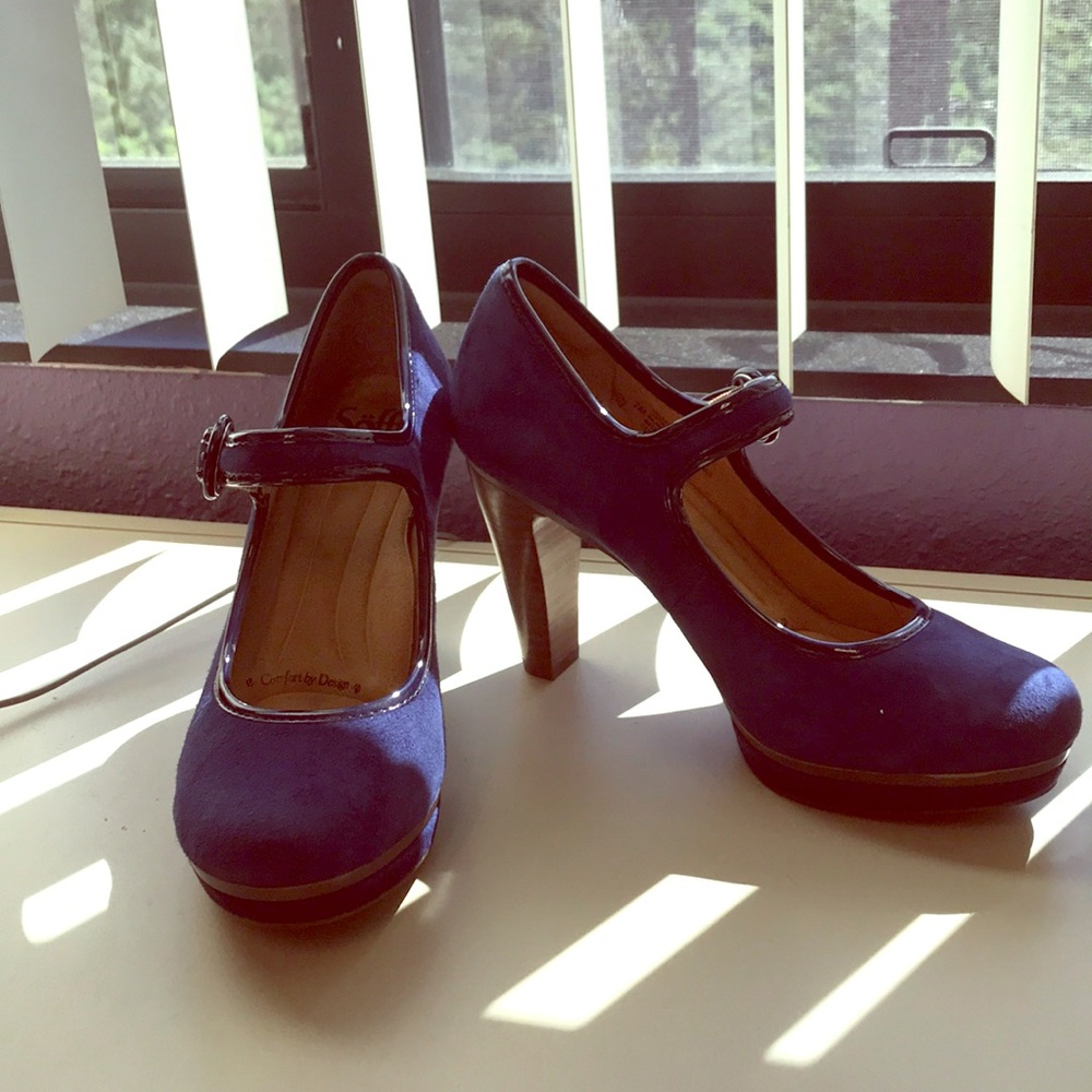 Sofft Monique Mary Jane Blue Suede